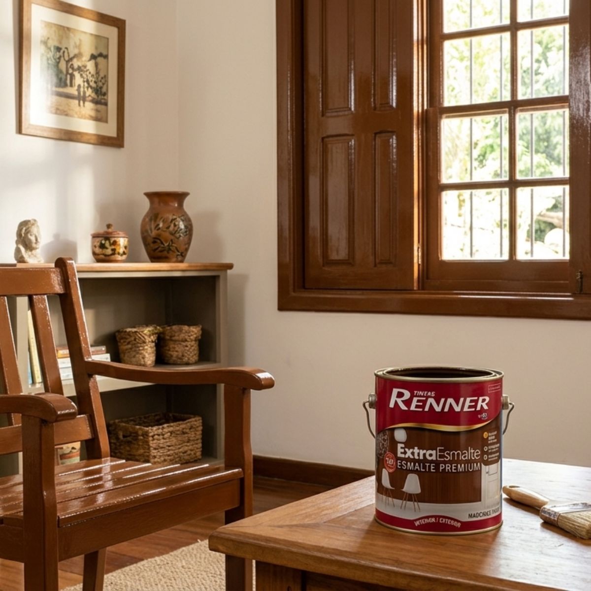 Esmalte Sintético Extra Brilhante Marrom 900ml Renner