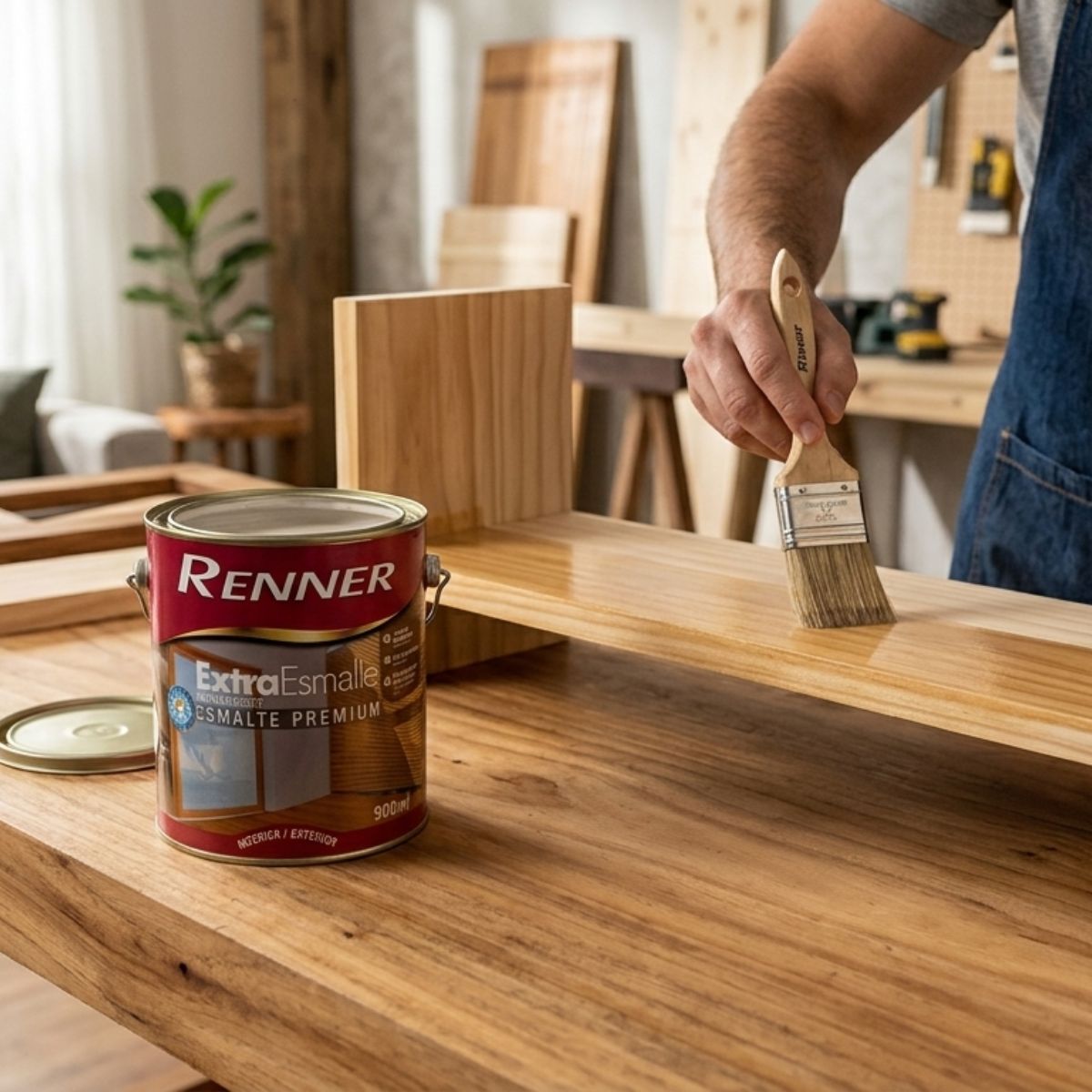 Esmalte Extra Acetinado Transparente 900ml Renner