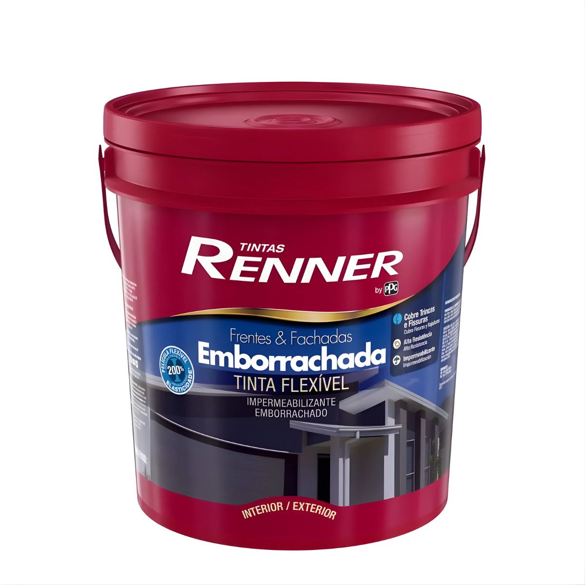 Tinta Fachada Emborrachada Fosco Branco 18L Renner