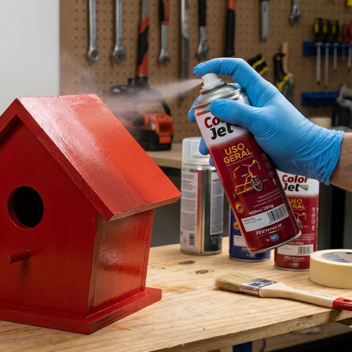 Spray Color Jet Uso Geral Verniz 400ml Renner