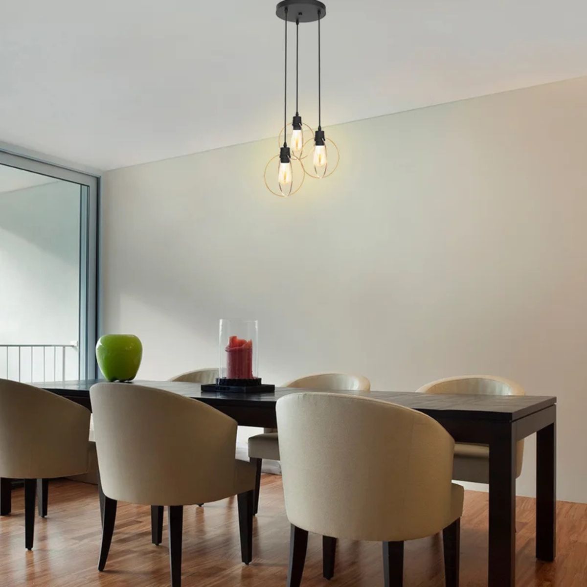 Pendente Circle 3xe27 Dourado Taschibra