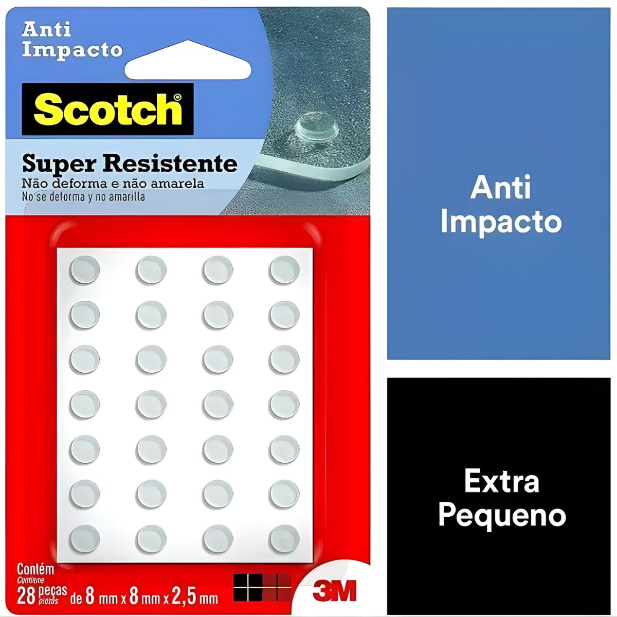 Protetor Anti Impacto Redondo PP com Adesivo 3M