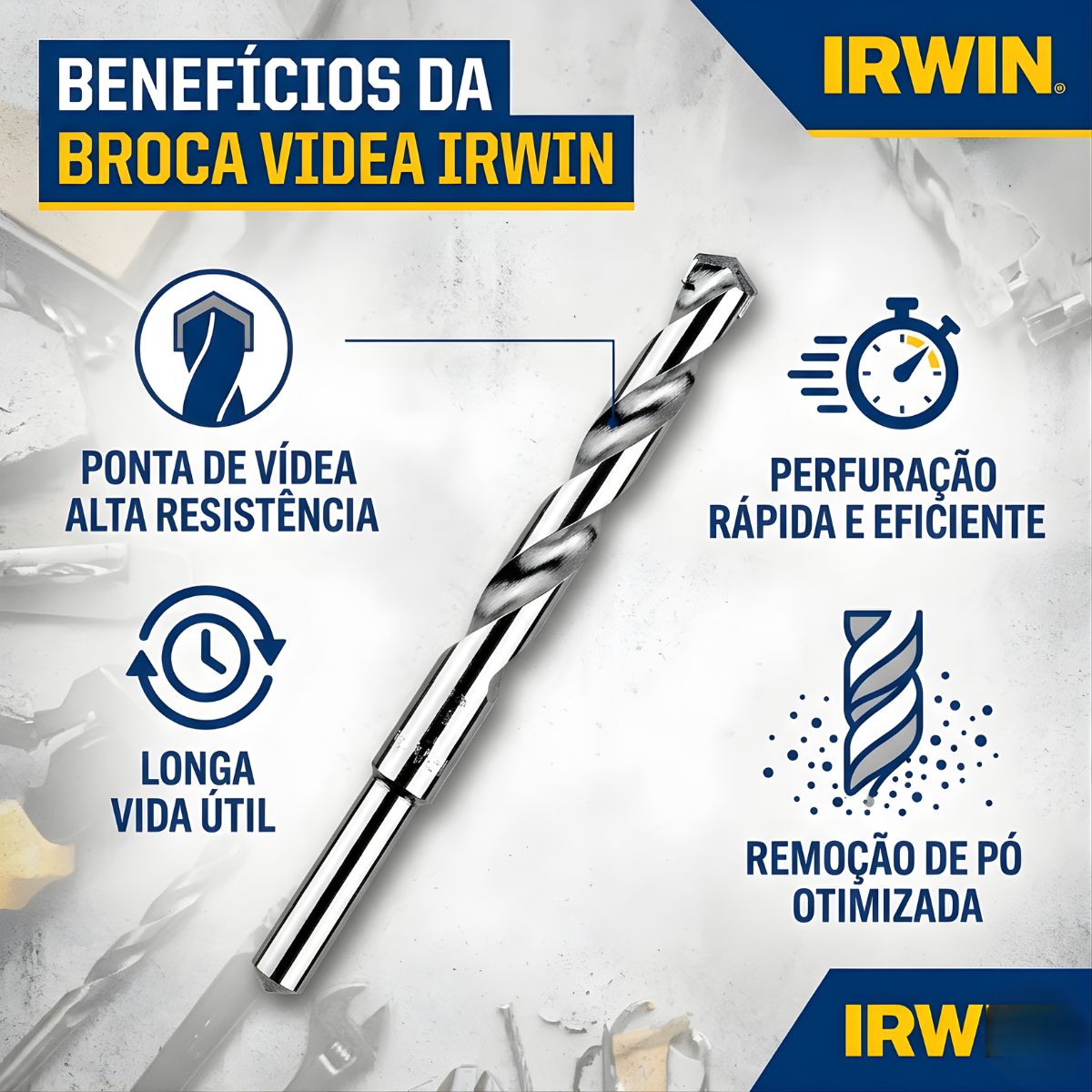 Broca Videa Para Concreto 12mmx150mm Irwin