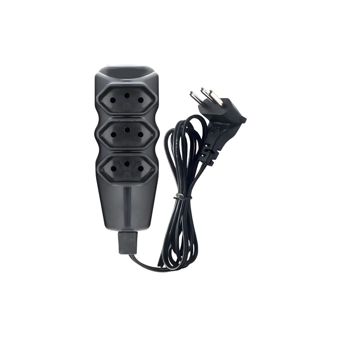 Extensão Elétrica 3 Tomadas 3P 10A 3M Plug 90° Preta Forceline