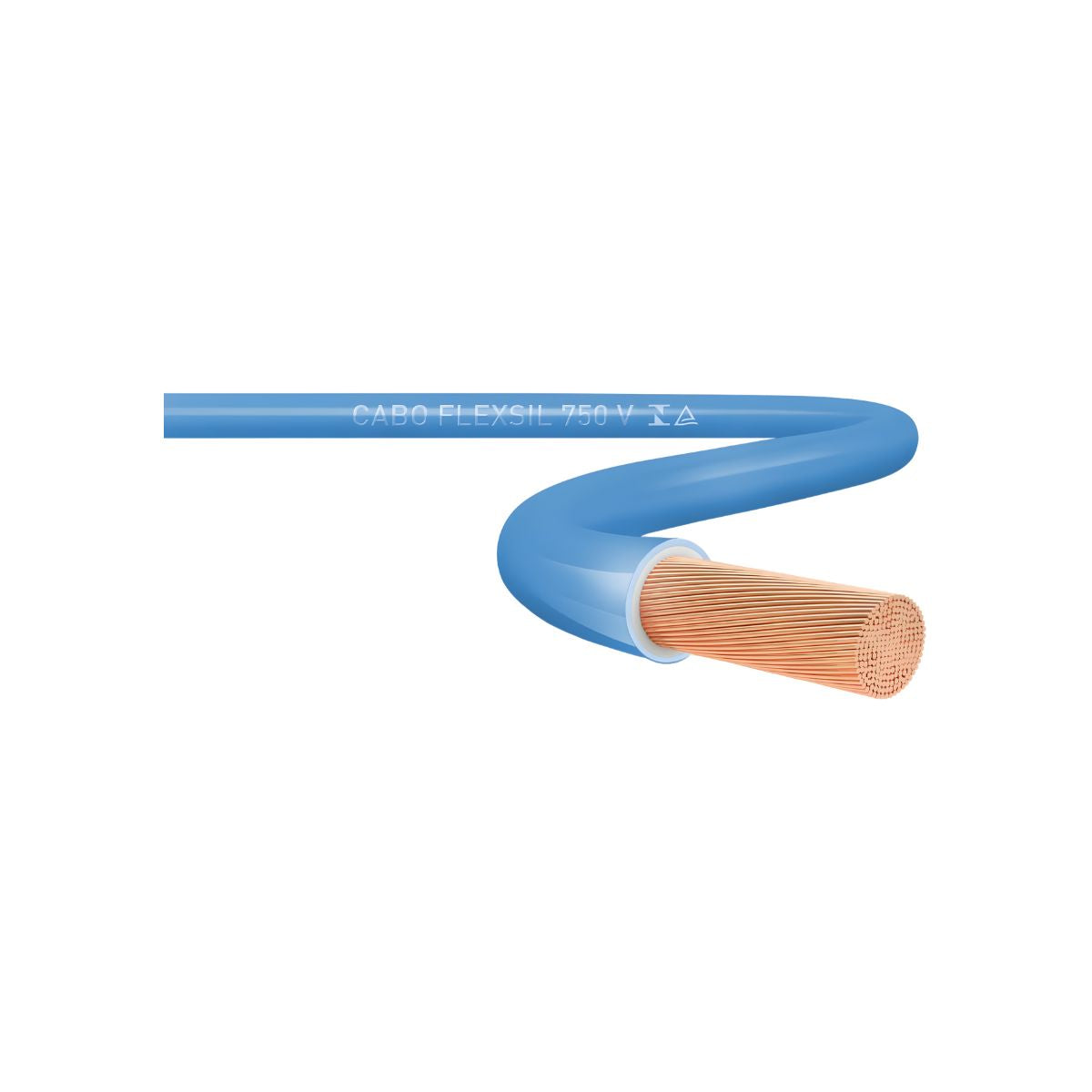 (Rolo) Fio Cabo Flexsil 750v 1,50mm Azul 100mt