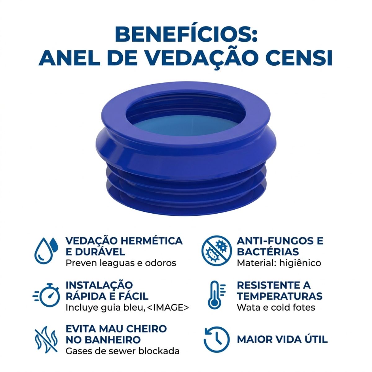 Anel Vedação Para Bacias Sanitárias Censi