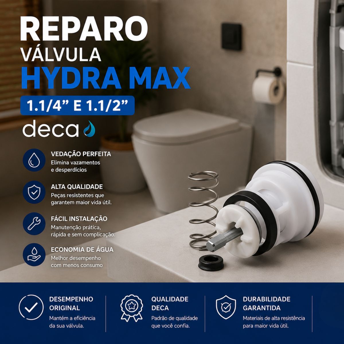 Reparo Válvula Hydra Max 1.1/4" E 1.1/2" Deca