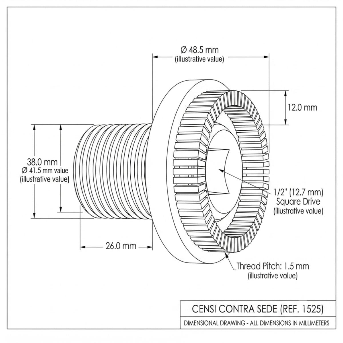 Contra Sede para Válvula de Descarga Hydra Luxo/Master 1.1/4" Censi