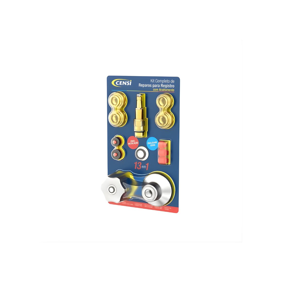 Kit Completo para Registro 13 em 1 com Acabamento C-50 Censi