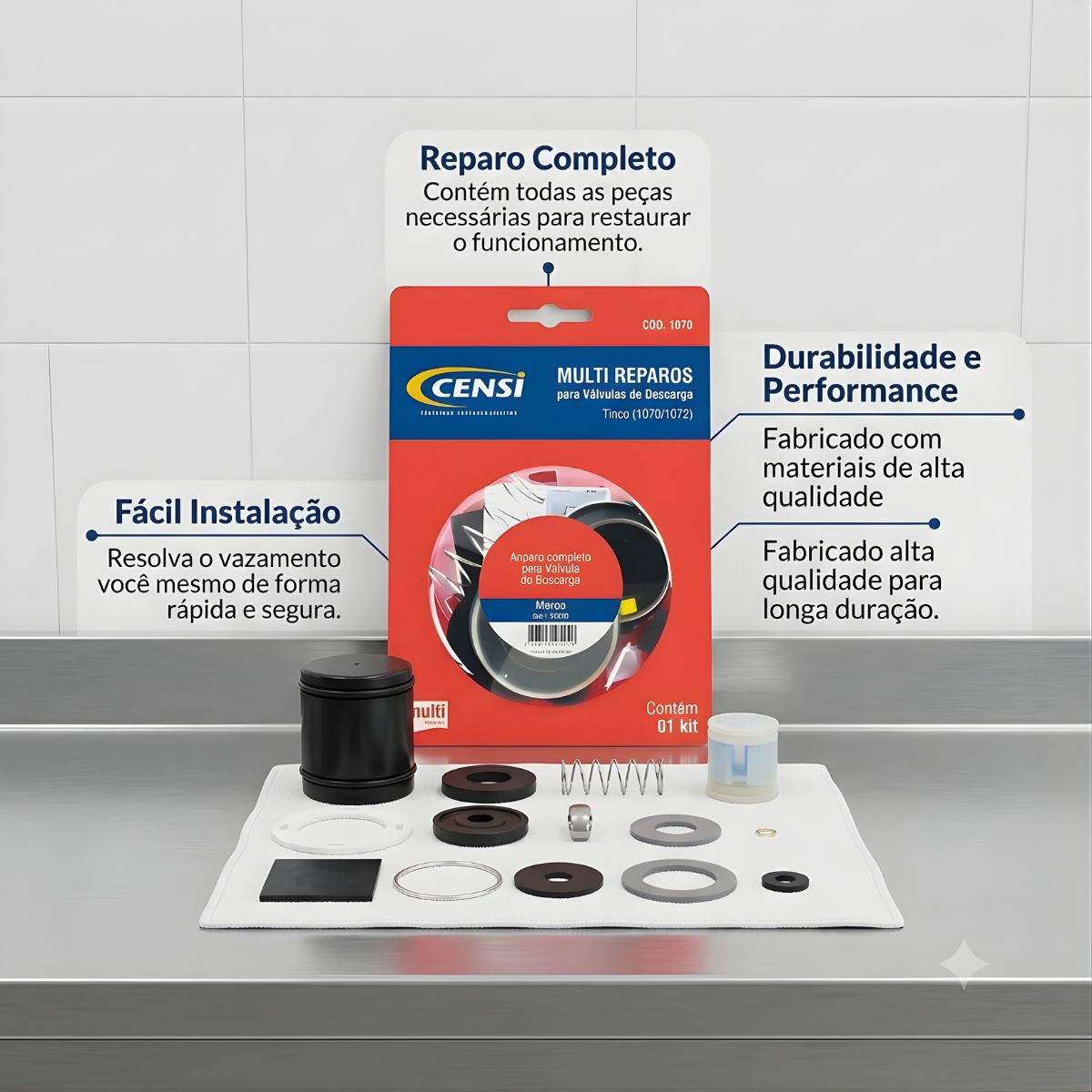 Kit Reparo Valvula Tinco 1.1/4" - 1.1/2" Censi