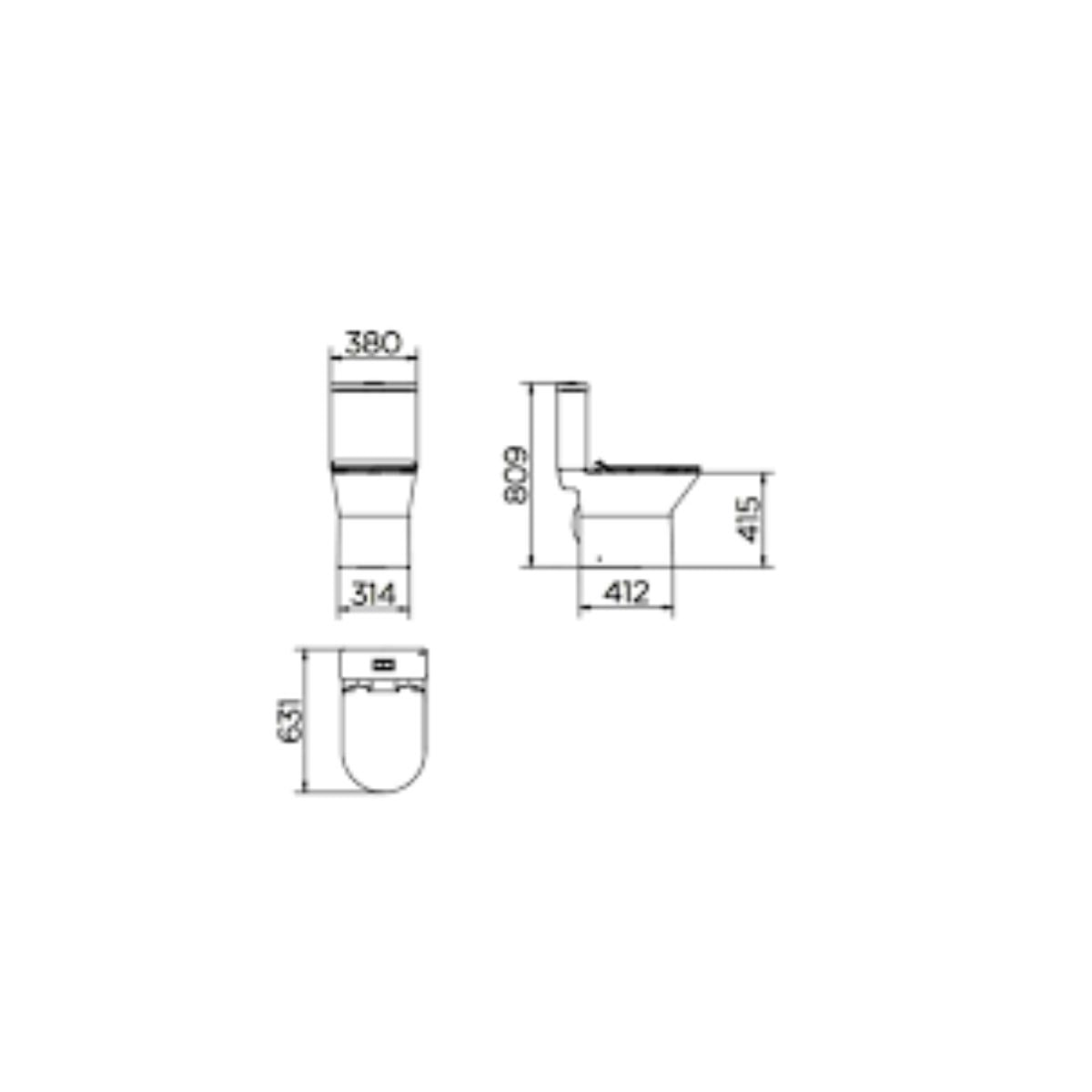 Kit Bacia com Caixa Acoplada Lift Branco Docol
