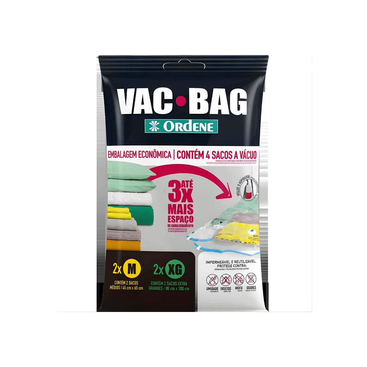 Kit Saco a Vácuo Vac Bag 2M + 2XG Ordene