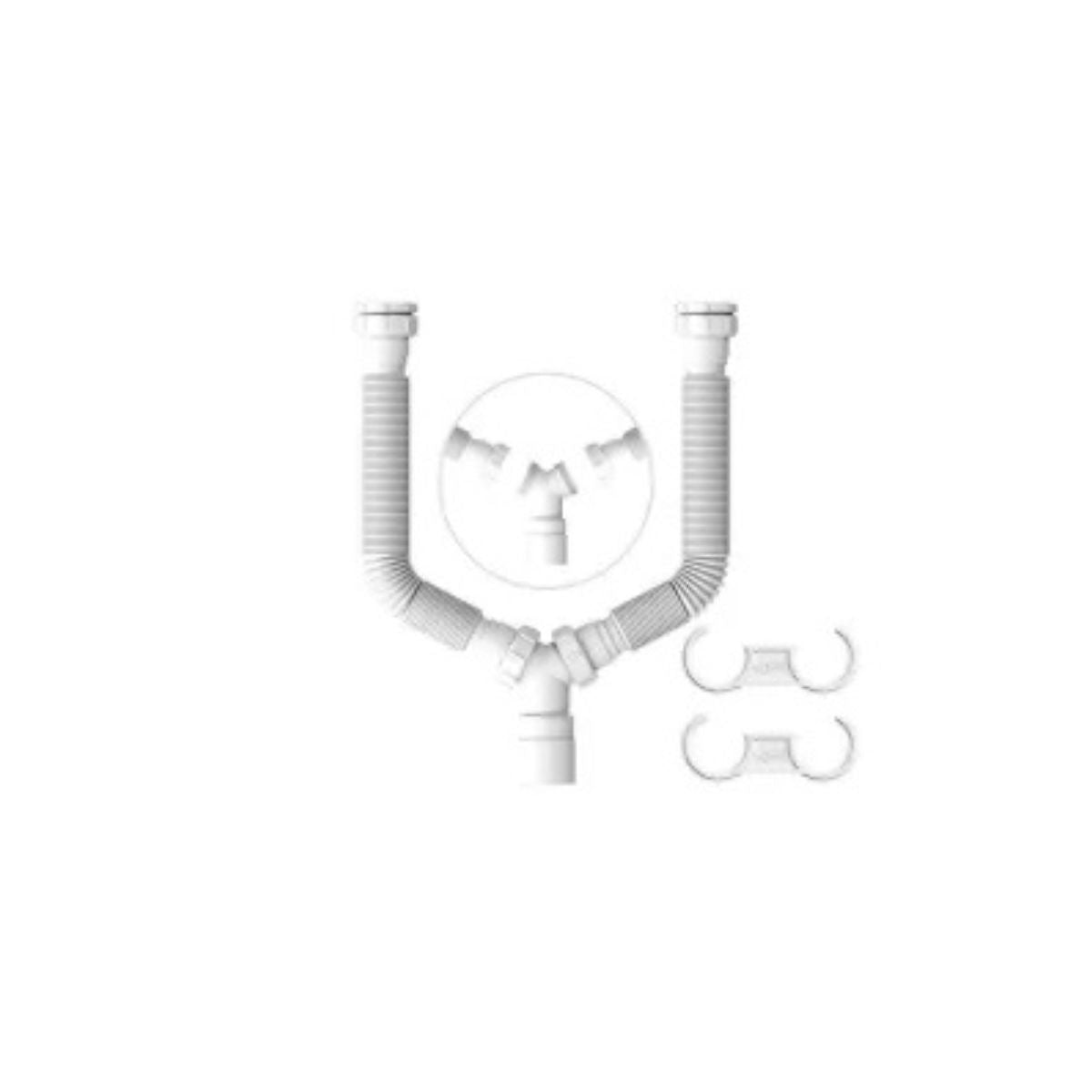 Tubo Extensível Duplo Branco com Suporte 7158 Censi