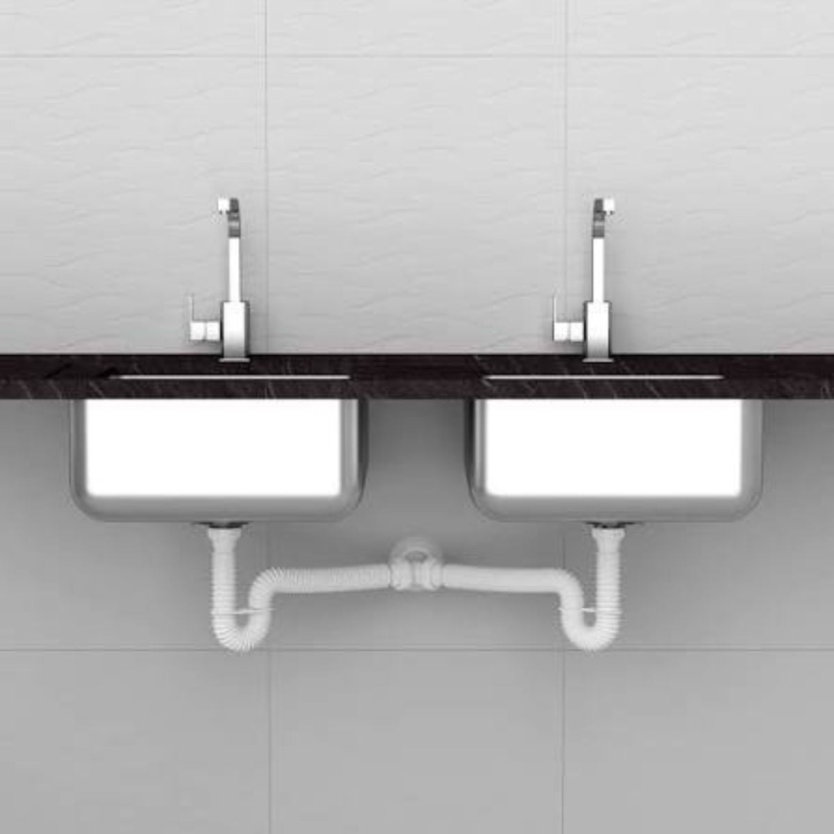 Tubo Extensível Duplo Branco com Suporte 7158 Censi