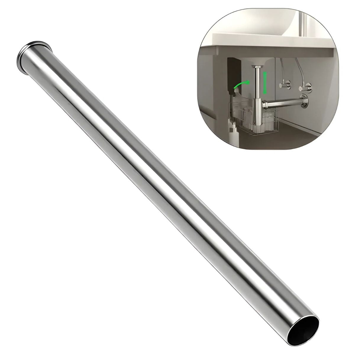 Tubo 7/8" X 30cm Valvula Sifao C Meber