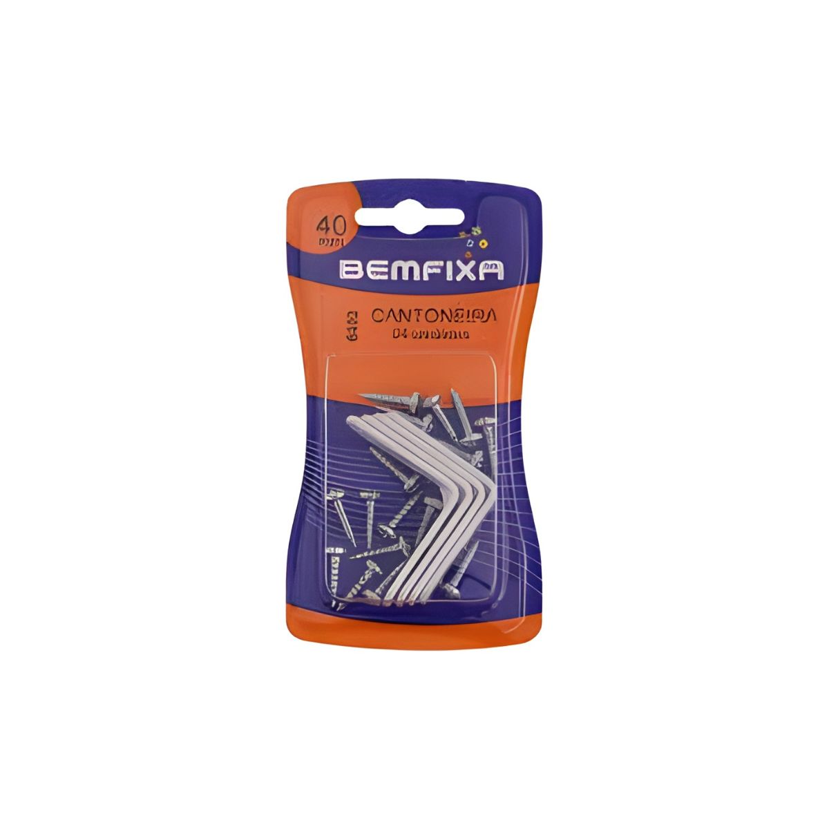 Cantoneira Branca 40 x 40 mm com 4 Peças BemFixa