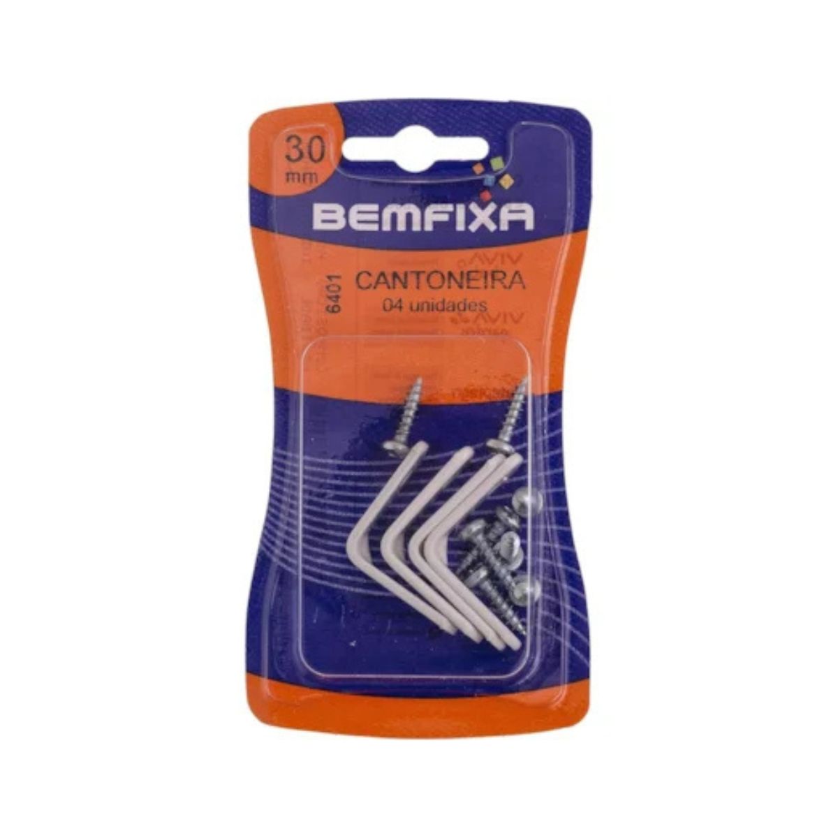 Cantoneira Branca 30 x 30 mm com 4 Peças BemFixa