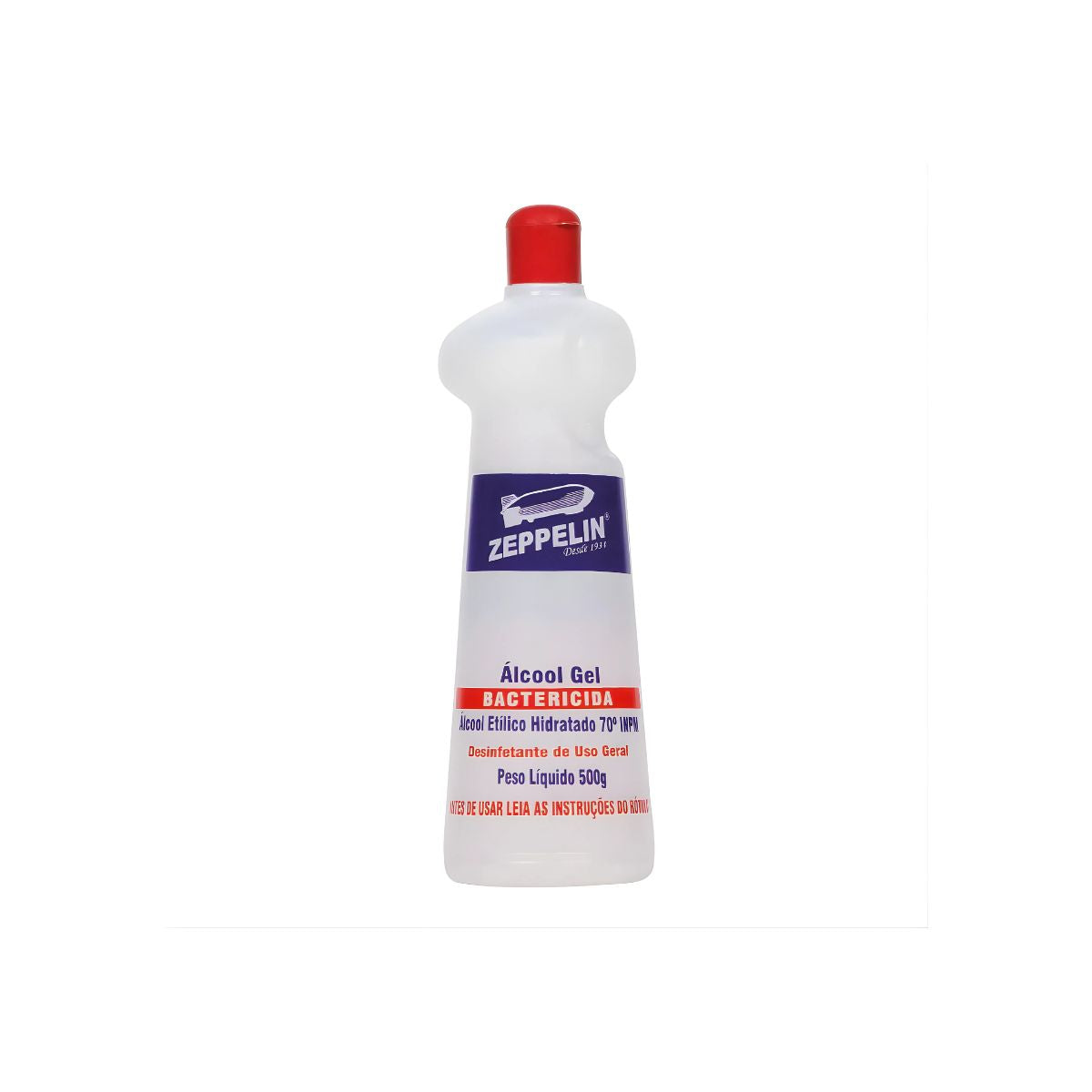 Álcool Gel Bactericida 70° INPM 500g Zeppelin