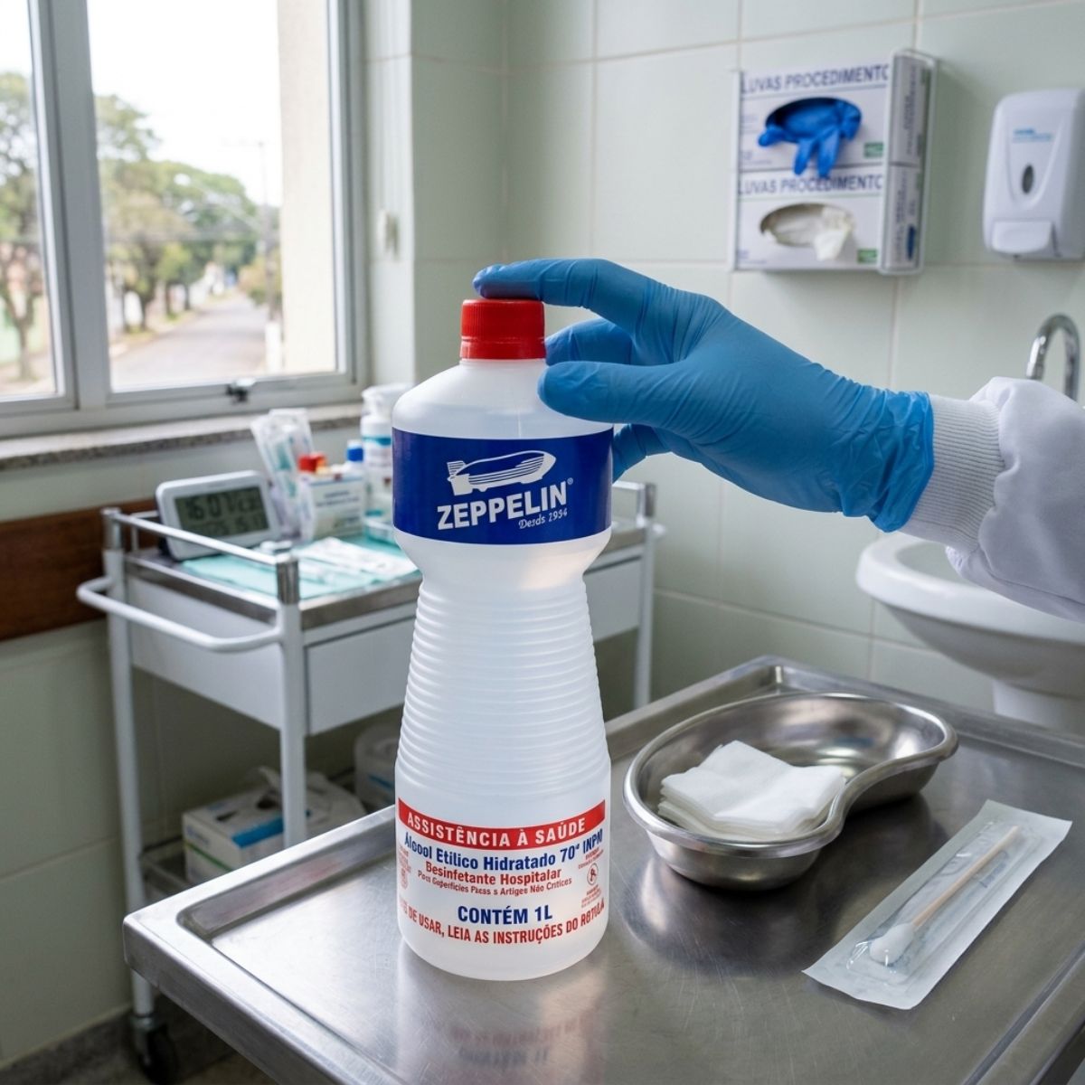 Álcool Hospitalar 70° INPM 1 Litro Zeppelin