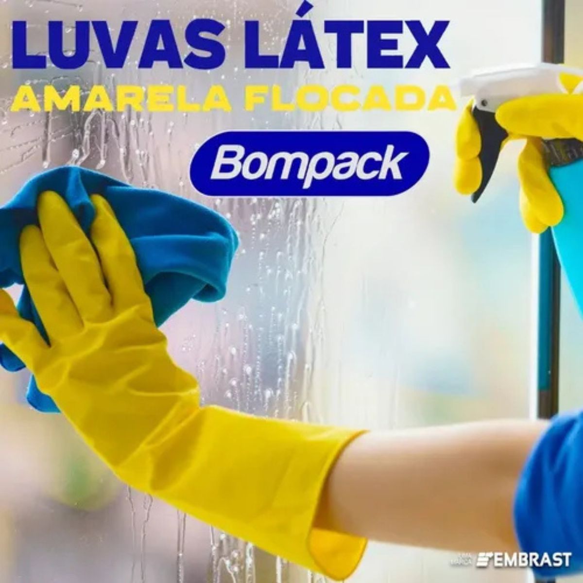 Luva Latex Amarela Bompack