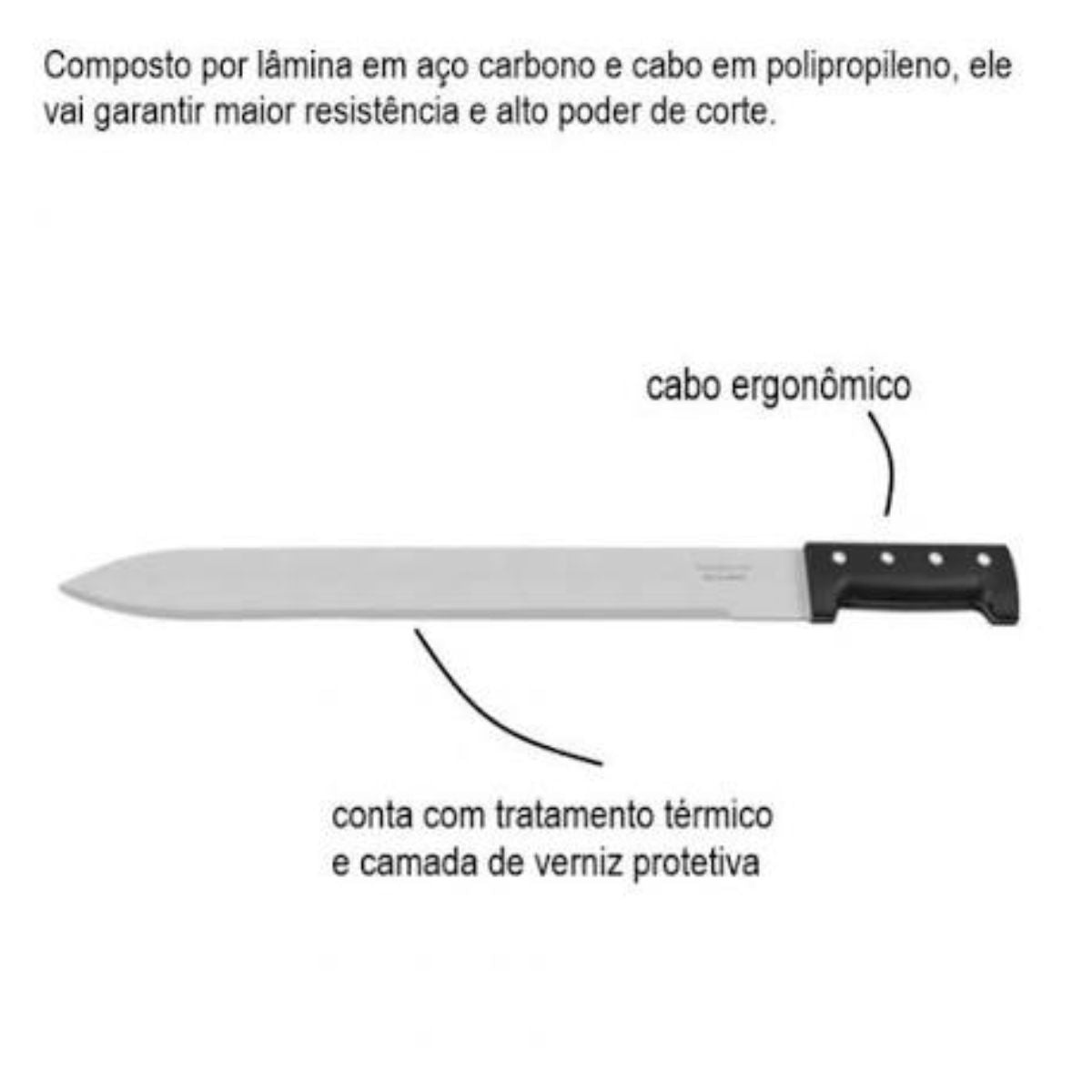 Facão para Mato 18" com Cabo de Polipropileno Tramontina