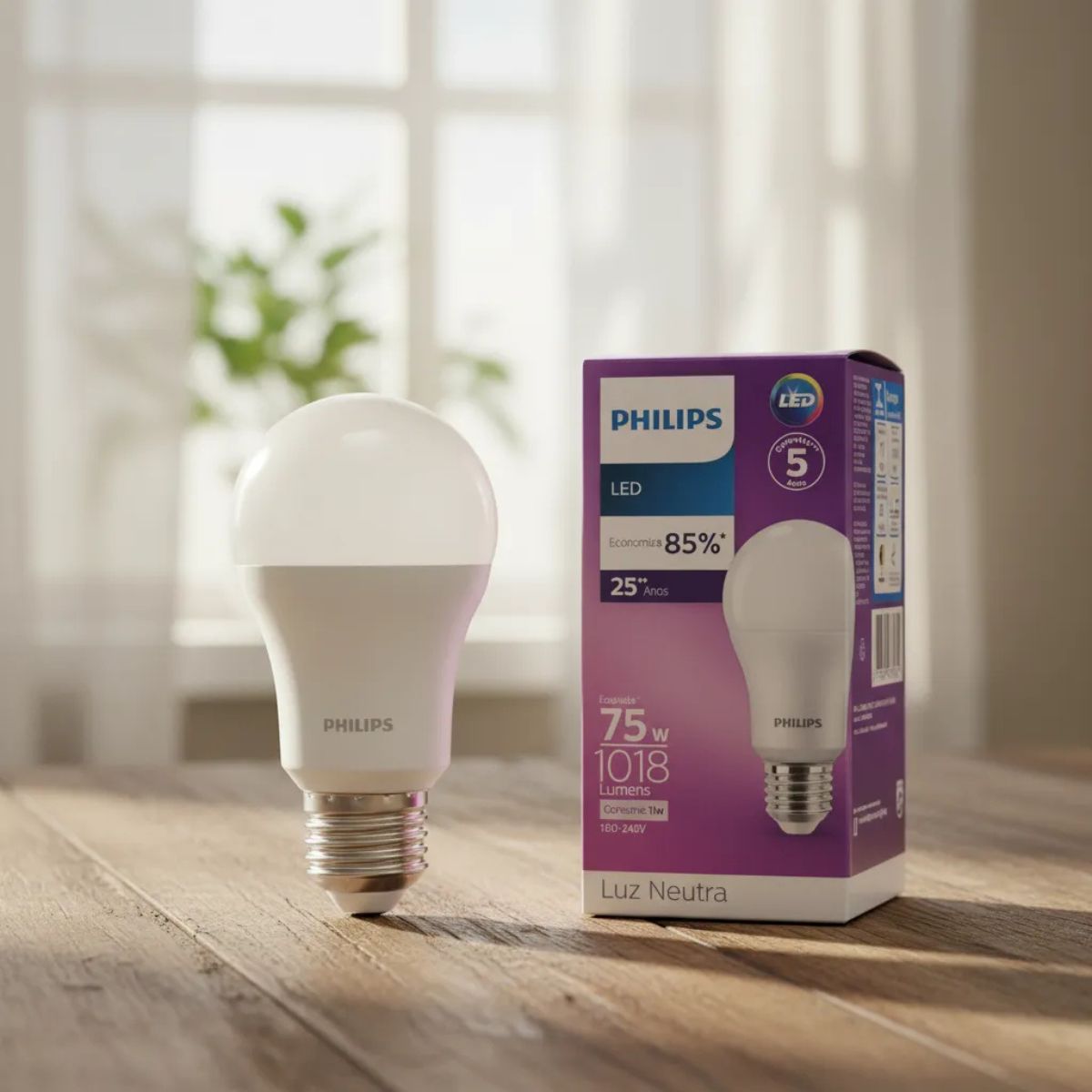 Lâmpada LED Bulbo A60 11W 6500K Bivolt E27 Philips