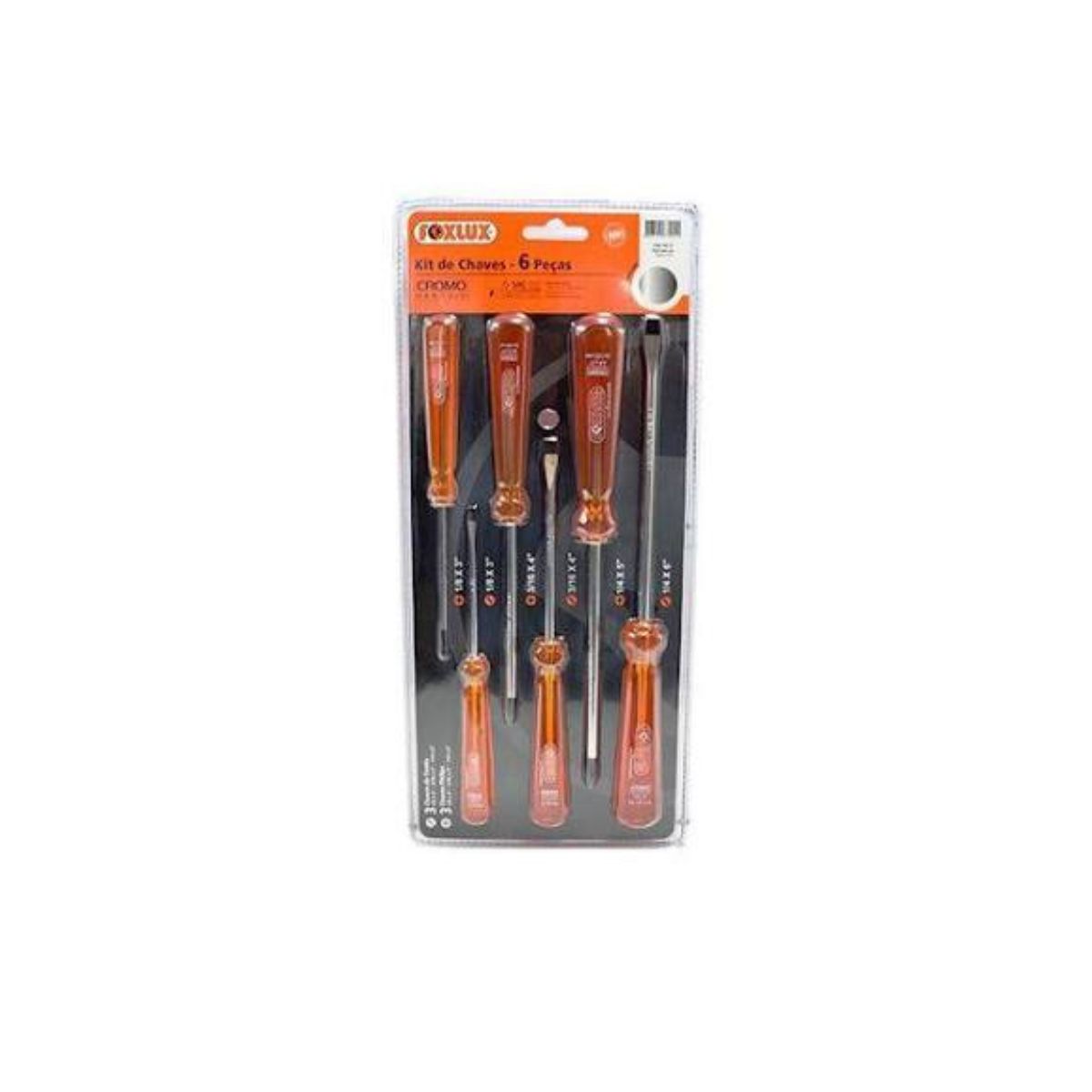 Kit Chave de Fenda e Phillips 6 Peças Famastil