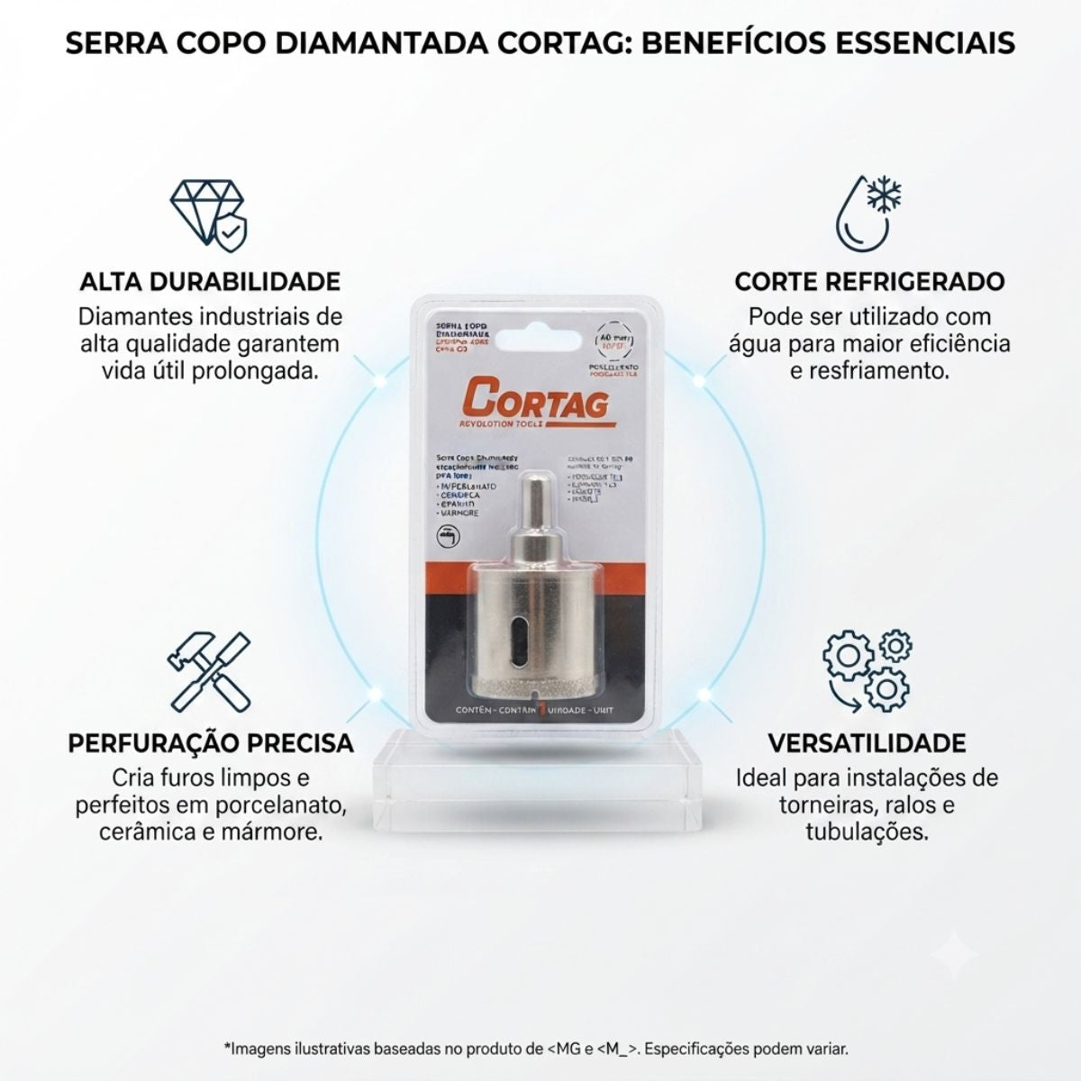 Serra Copo Diamantada 40 mm Cortag