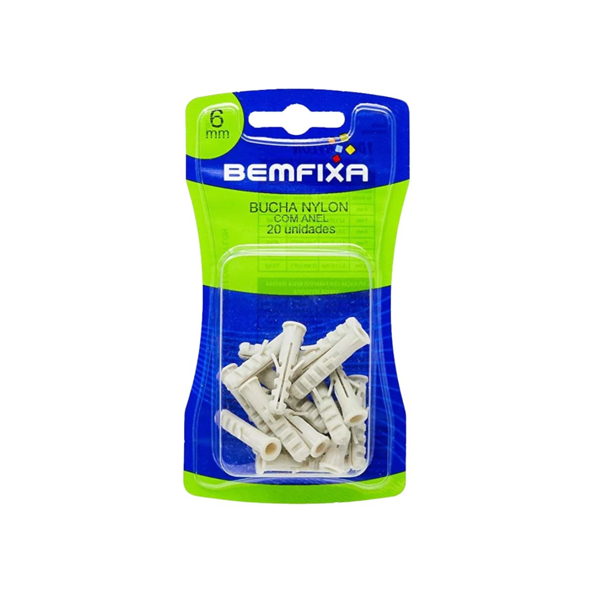 Bucha Nylon C/ Anel 6mm BemFixa