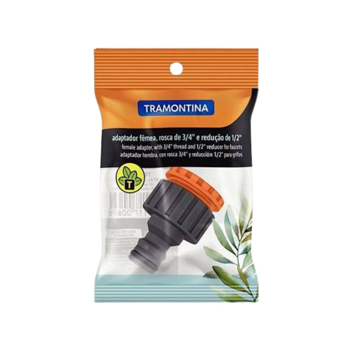 Adaptador em Plástico com Rosca 3/4" e Bucha de Redução Tramontina