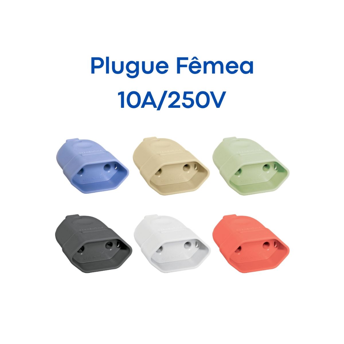 Plugue Fêmea 2P 10A 250V Colorido Tramontina