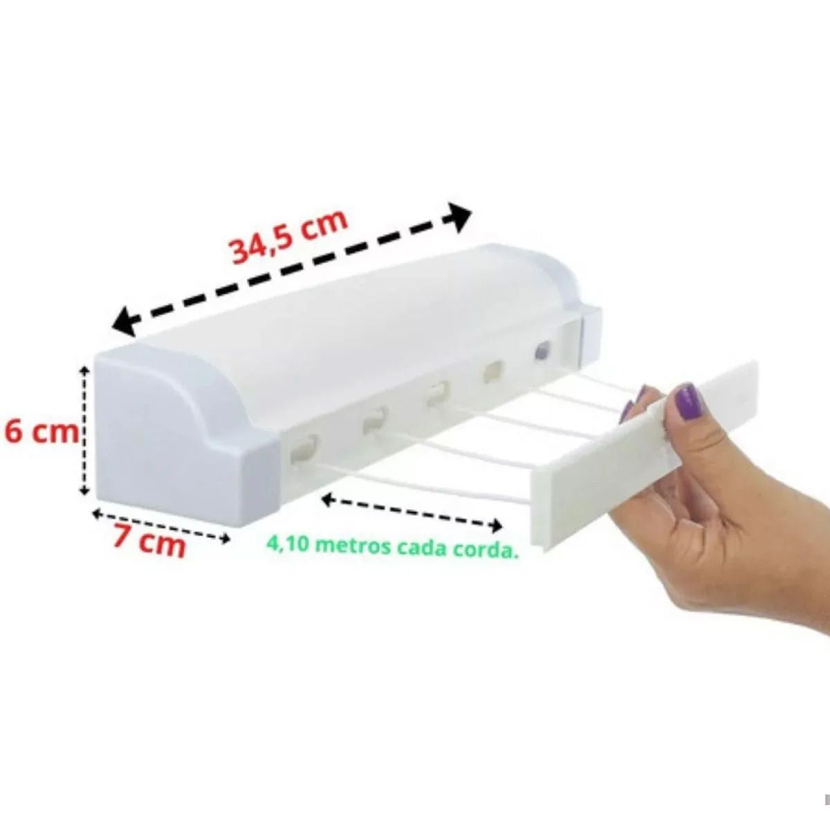 Varal Automático Rotoflex Branco Secalux