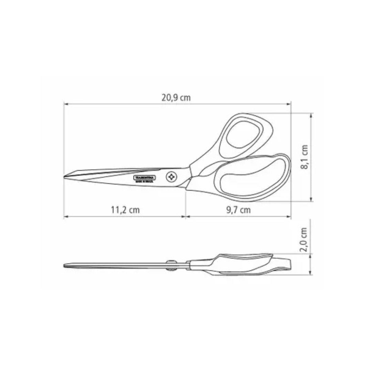 Tesoura Inox 7" Supercorte para Costura Tramontina