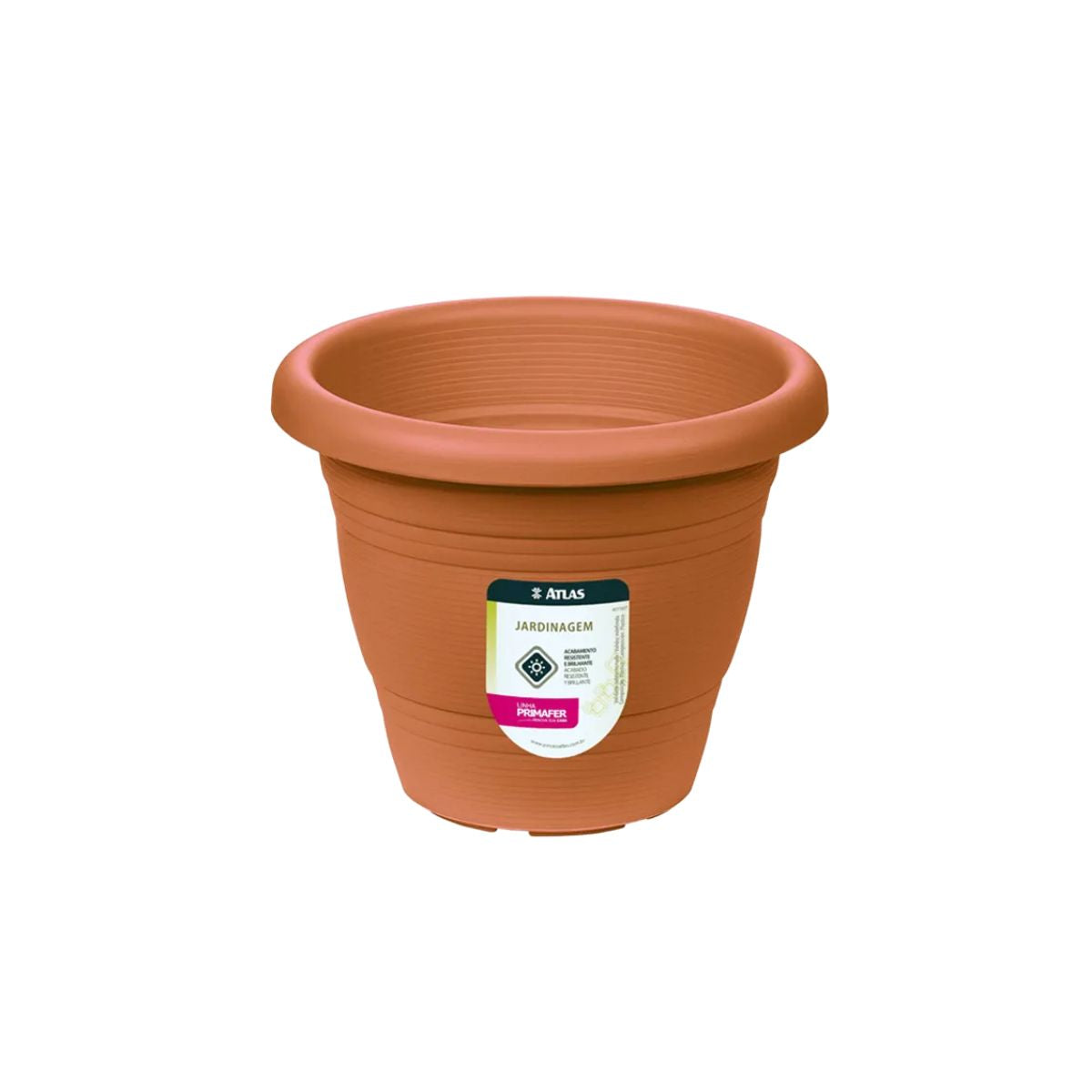 Vaso Jardim Plástico Grande 45cm Ocre Atlas