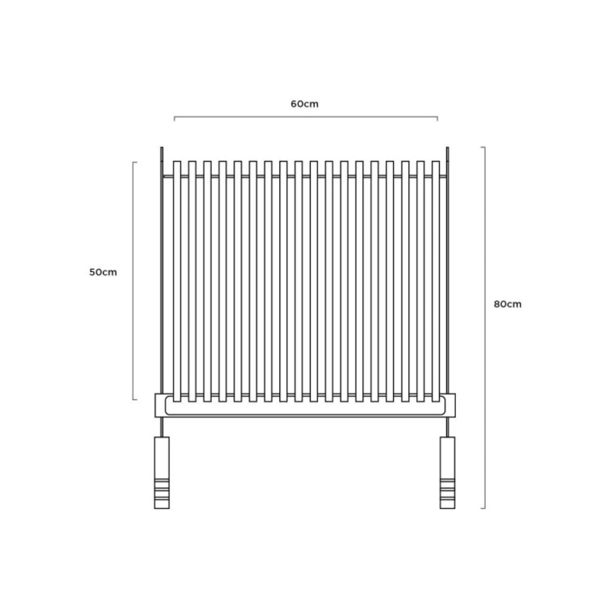 Grelha Inox Chef Parrilla Argentina 60x50 cm Grilazer