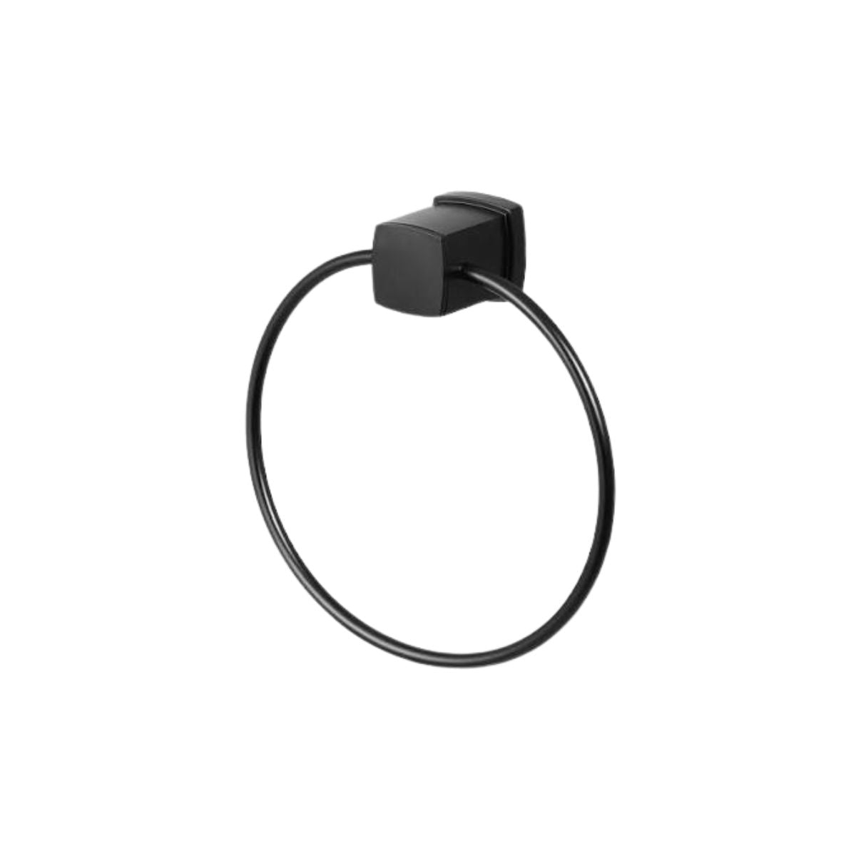 Porta Toalha Argola Block 38 Preto Matt Meber