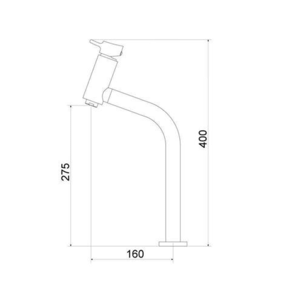 Misturador Mono De Lavatório Balcão 2877 C78 Meber