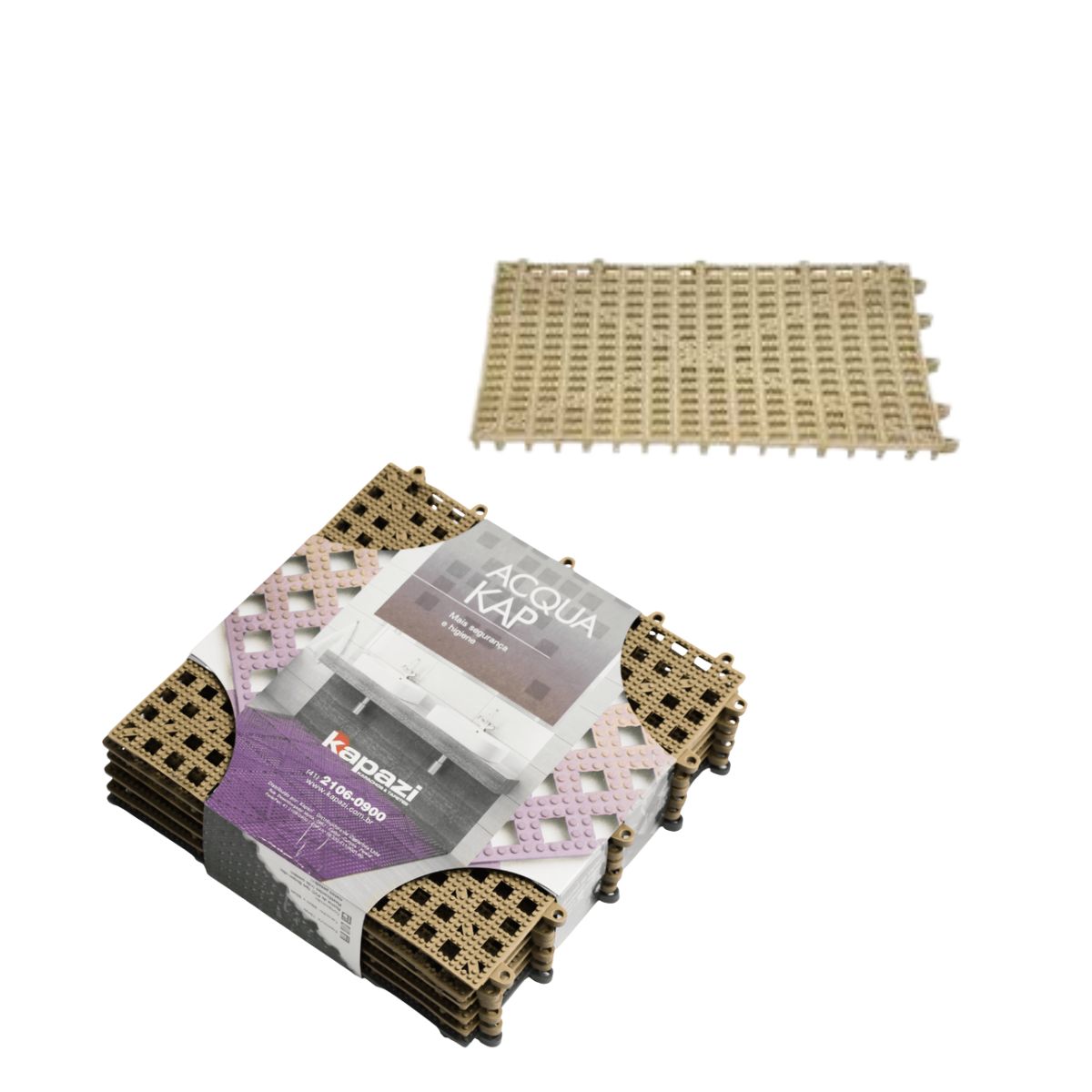 Kit 6 Peças Acquakap 30x30 Bege Kapazi