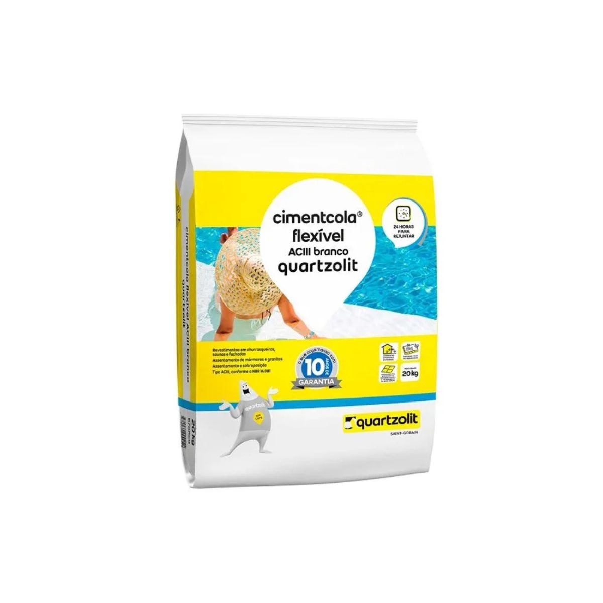 Cimentcola AC3 Branco 20kg Quartzolit