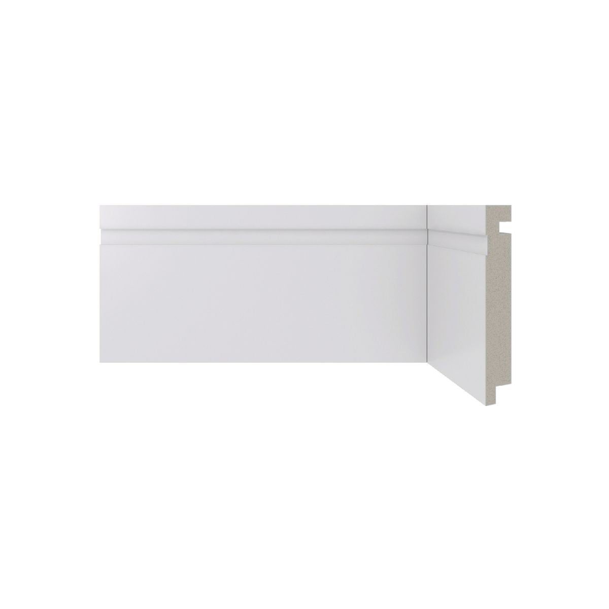 Rodape Polie. Branco Br 240cm Mod 457 100x16mm Santa Luzia