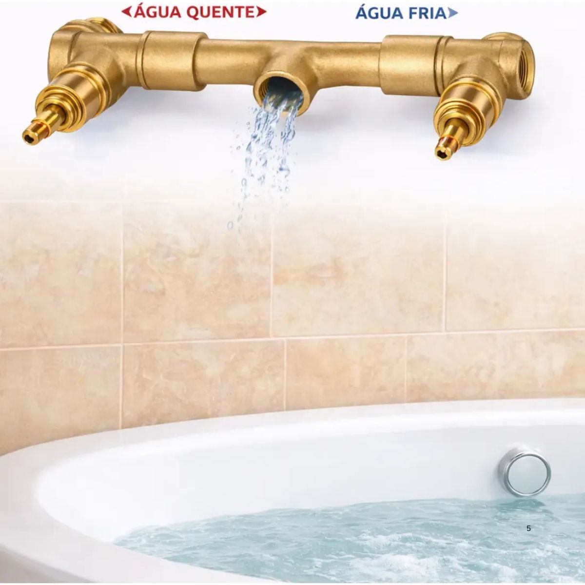 Base Misturador Chuveiro/Banheira 3/4 (Rosca G1 Docol