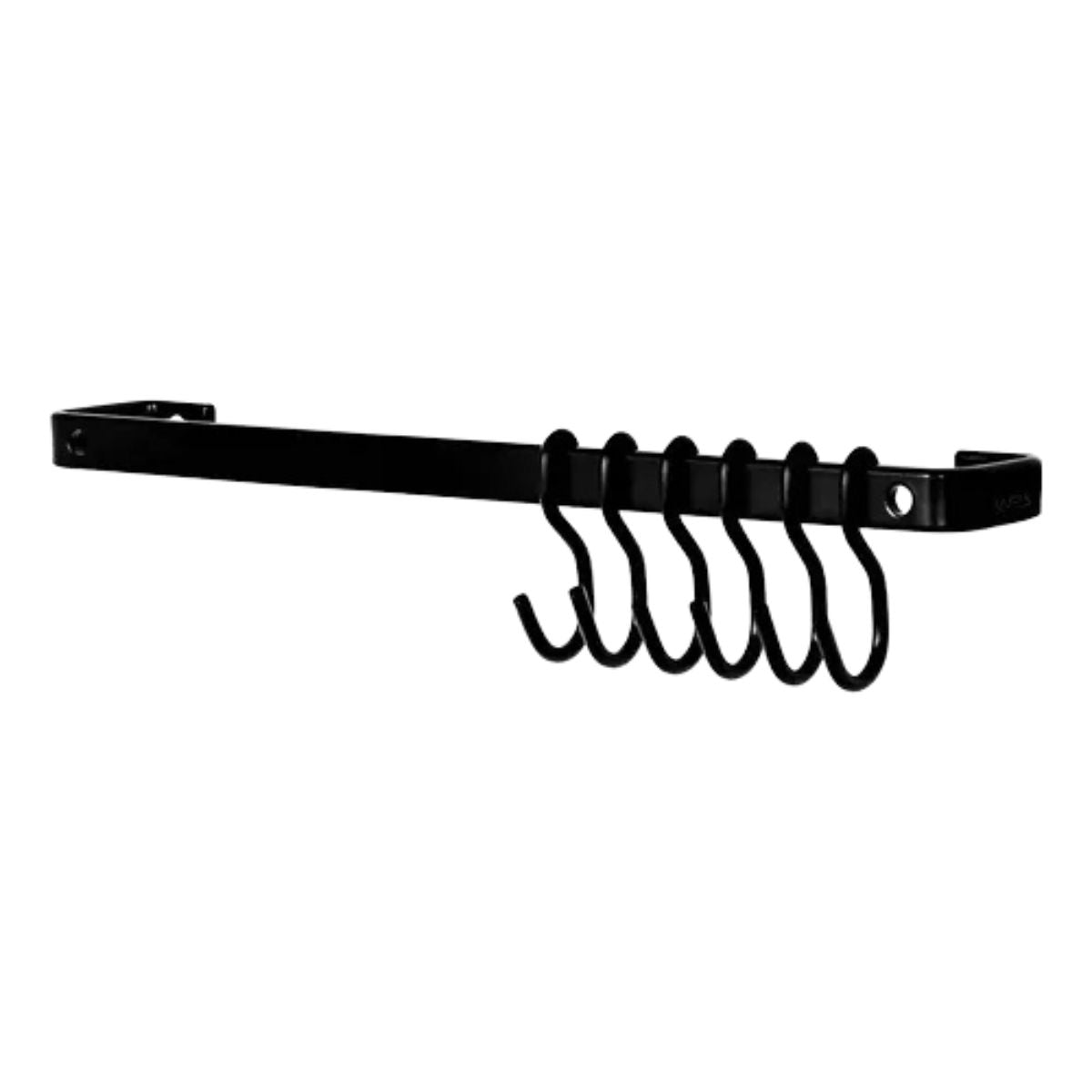 Barra Piatina 30cm Com 6 Ganchos Preto Fosco Future