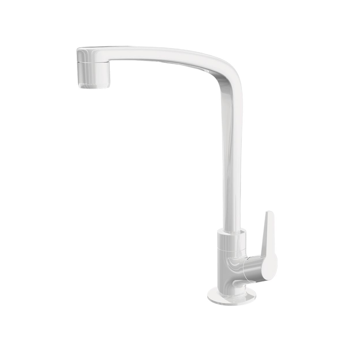 Torneira para Cozinha de Mesa Bica Alta Móvel 1167 F71 Flat Branca Lorenzetti