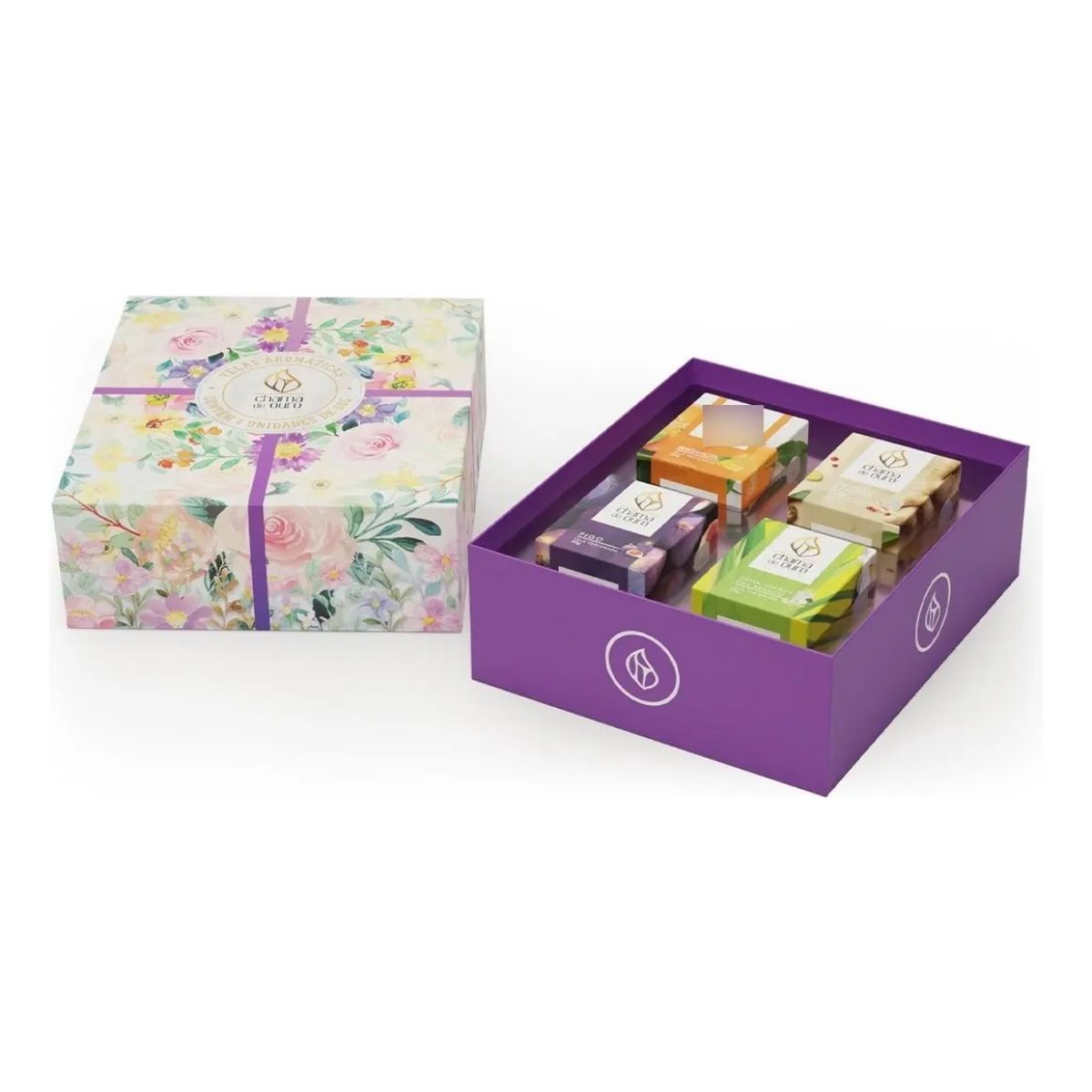 Vela Perfumada Premium 60g Kit com 4 Unidades Chama de Ouro