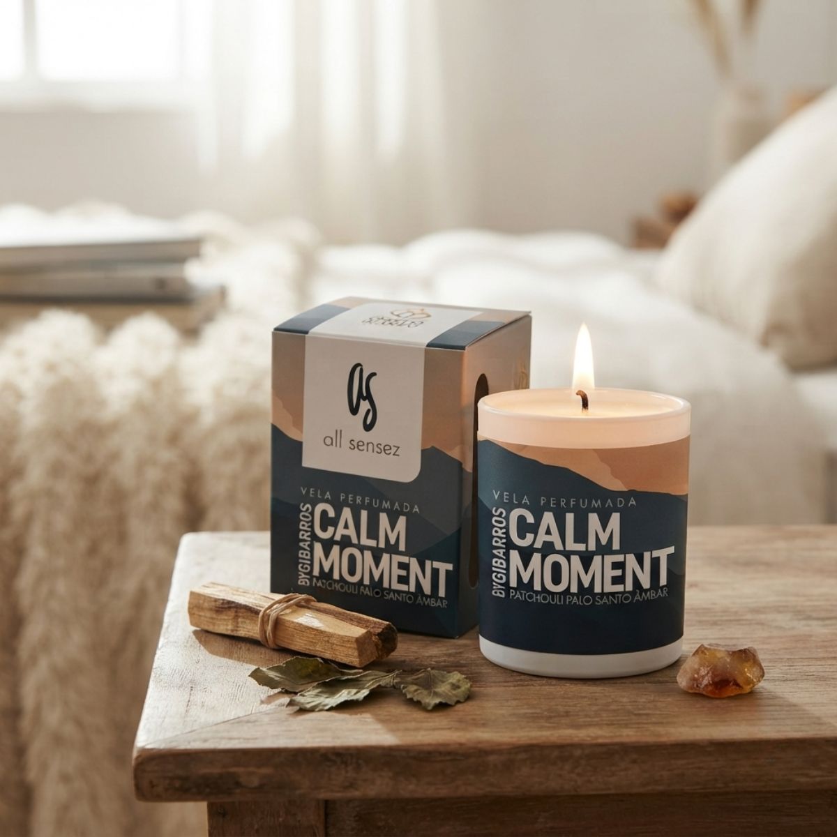 Vela Aromática 60g All Sensez - Calm Moment Chama de Ouro