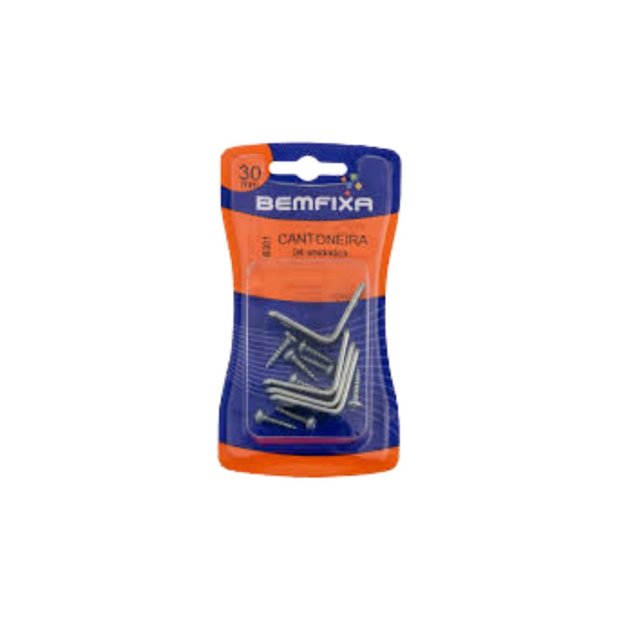 Cantoneira Zincada 30x30mm com 4 Peças BemFixa