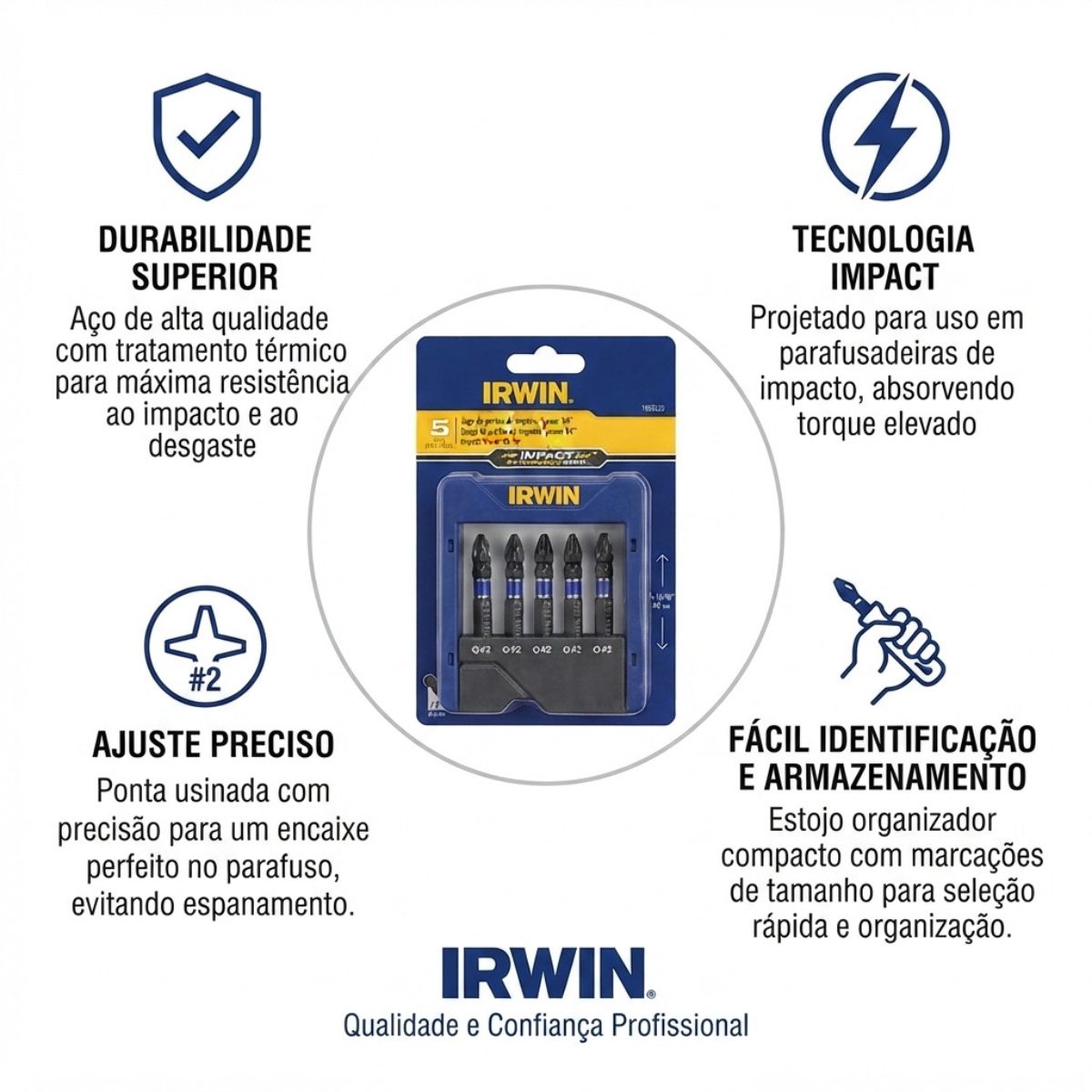Conjunto 5 Bits Impact Fenda Irwin