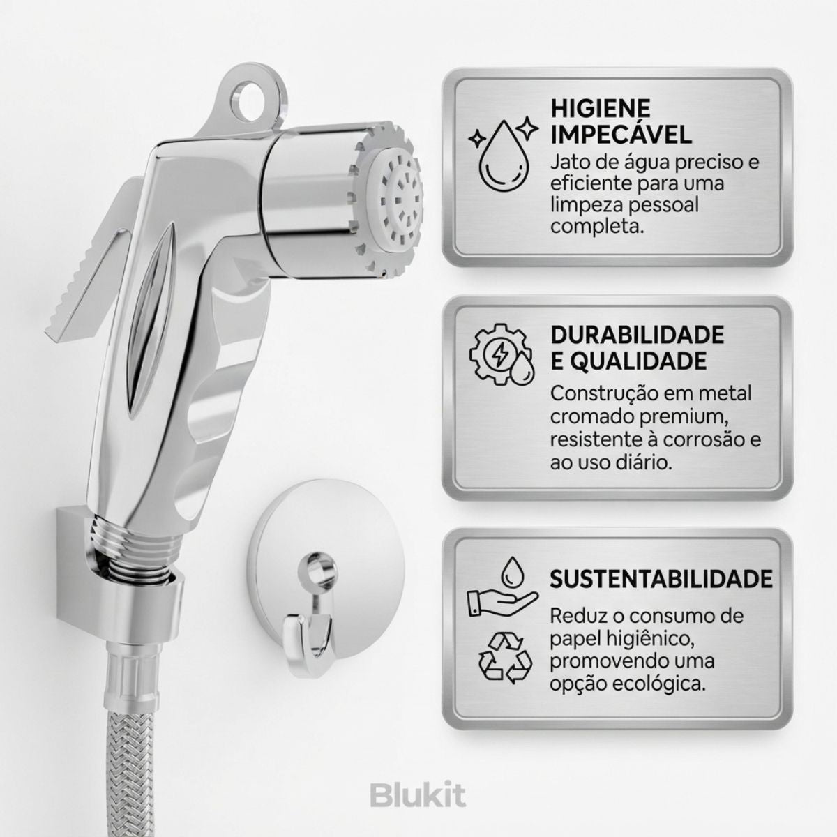Ducha com Gatilho Cromada Blukit