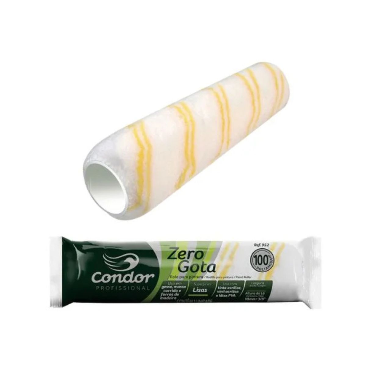 Minirrolo de Lã Zero Gota Refil 15cm Condor