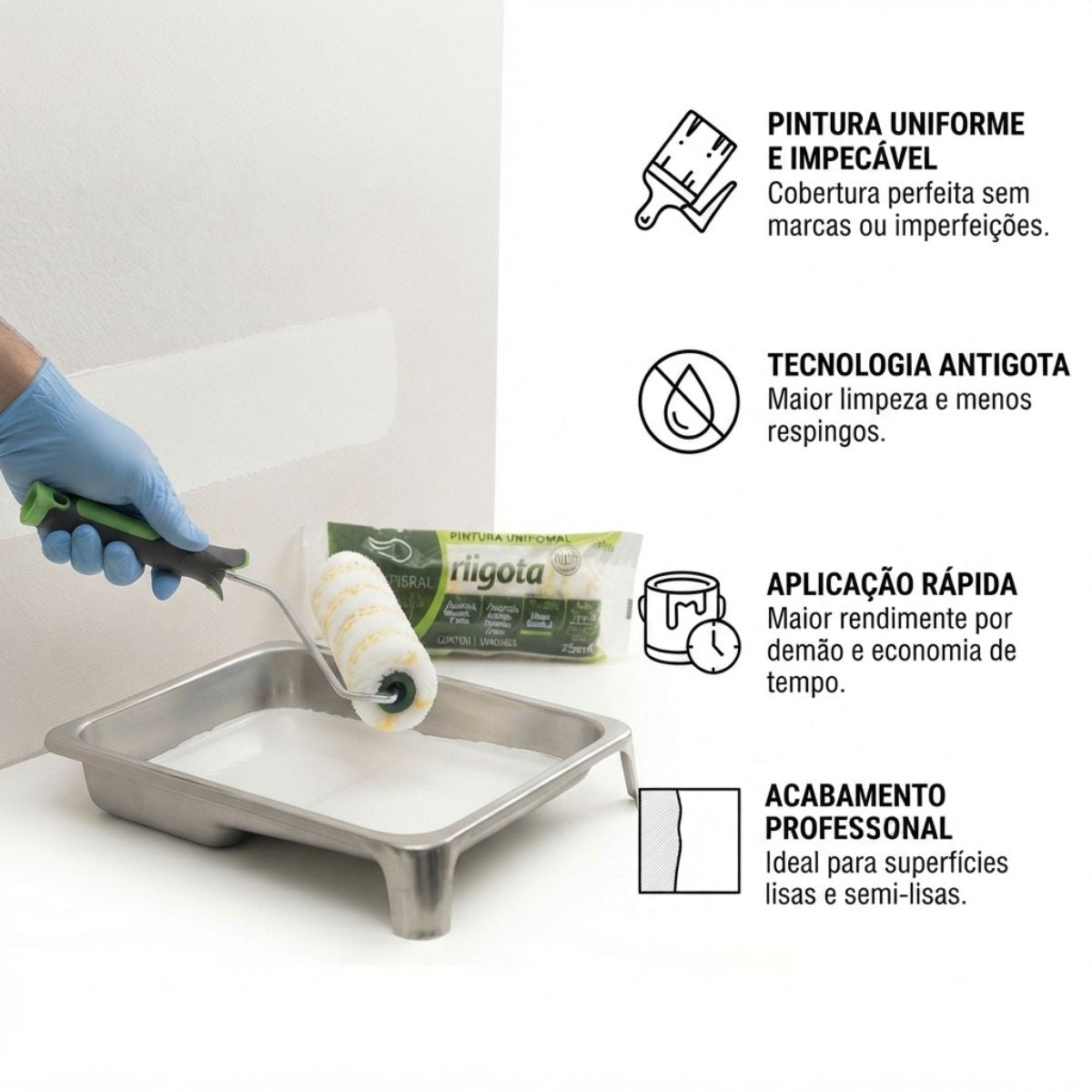 Minirrolo de Lã Zero Gota Refil 15cm Condor